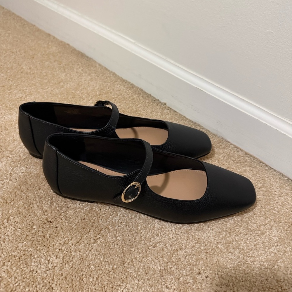 Black Mary Jane Flats